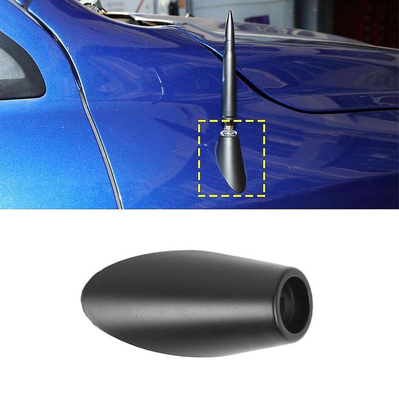 Car Chrome Antenna Cover Trim for Ram 1500 2500 3500 4500 5500 2009-2018 Black ABS