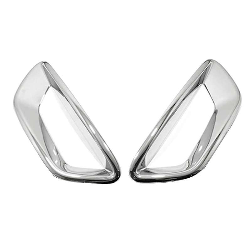 Car Chrome Front Fog Light Cover Frame Sticker Decoration Accessories for Cannon Ute 2021-2022
