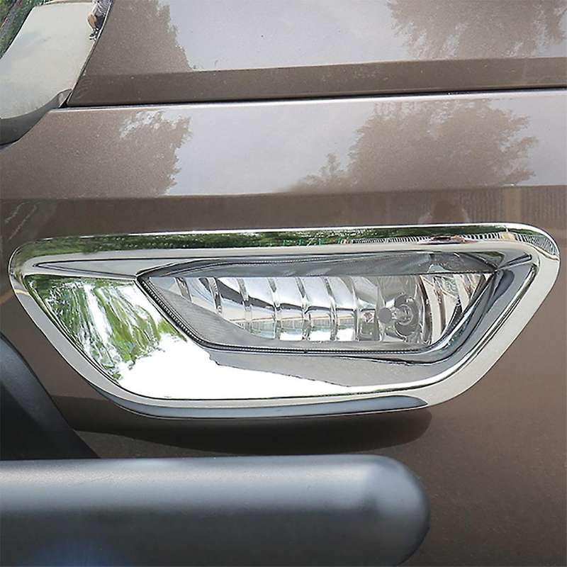 Car Chrome Front Fog Light Cover Frame Sticker Decoration Accessories for Cannon Ute 2021-2022