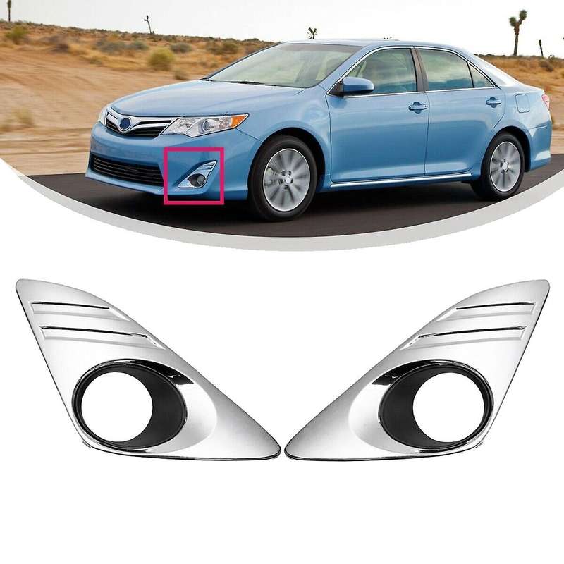 Car Chrome Front Bumper Fog Lamp Light Cover Trim for 2012-2014 US
