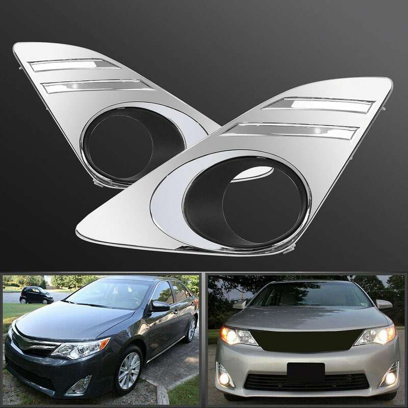Car Chrome Front Bumper Fog Lamp Light Cover Trim for 2012-2014 US