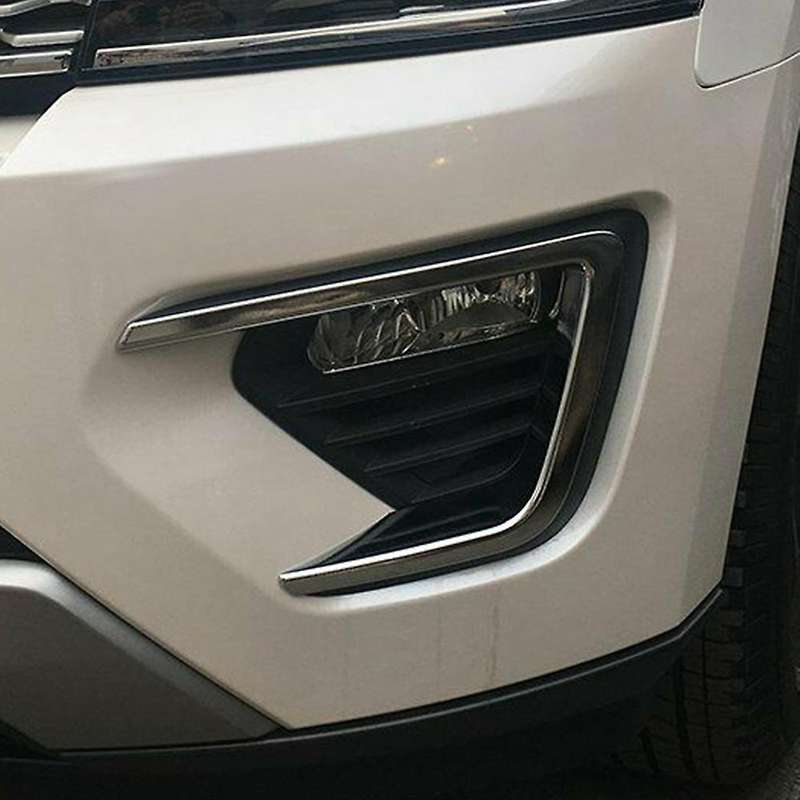 Car Chrome Front Fog Light Covers Lamp Trim for Expedition 2018-2019