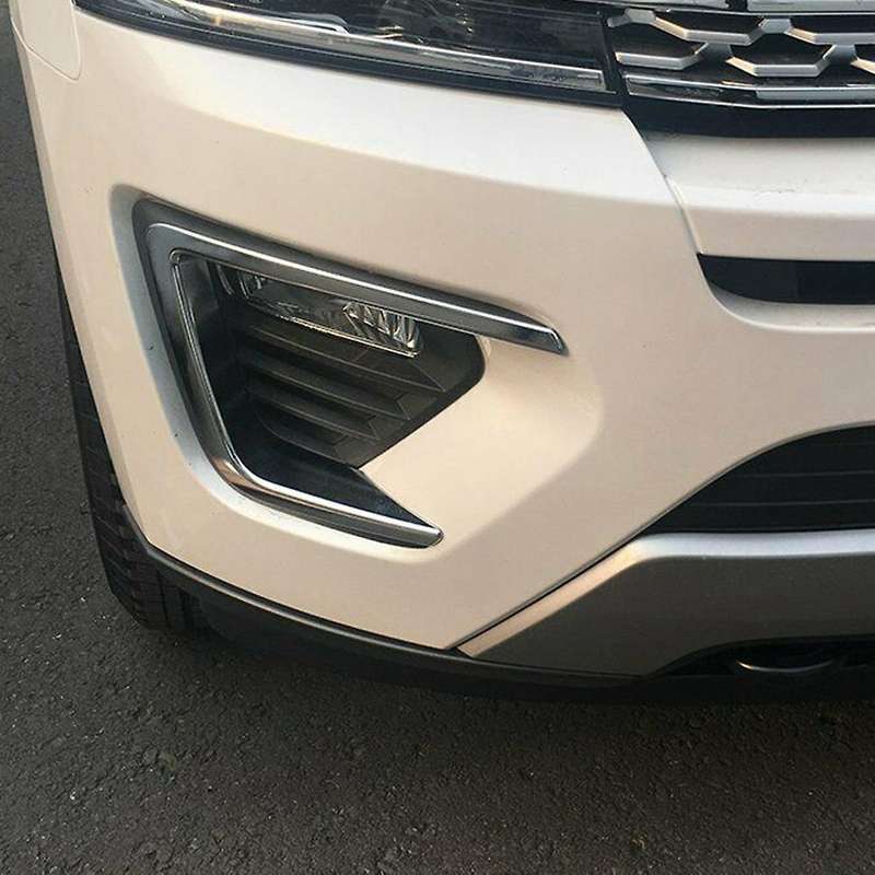 Car Chrome Front Fog Light Covers Lamp Trim for Expedition 2018-2019