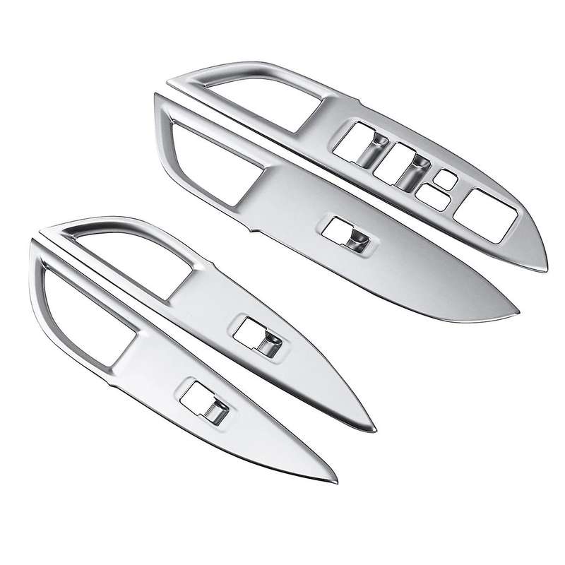 Car Chrome Door Window Armrest Switch Button Knob Panel Cover Trim Decoration for 2014-2018
