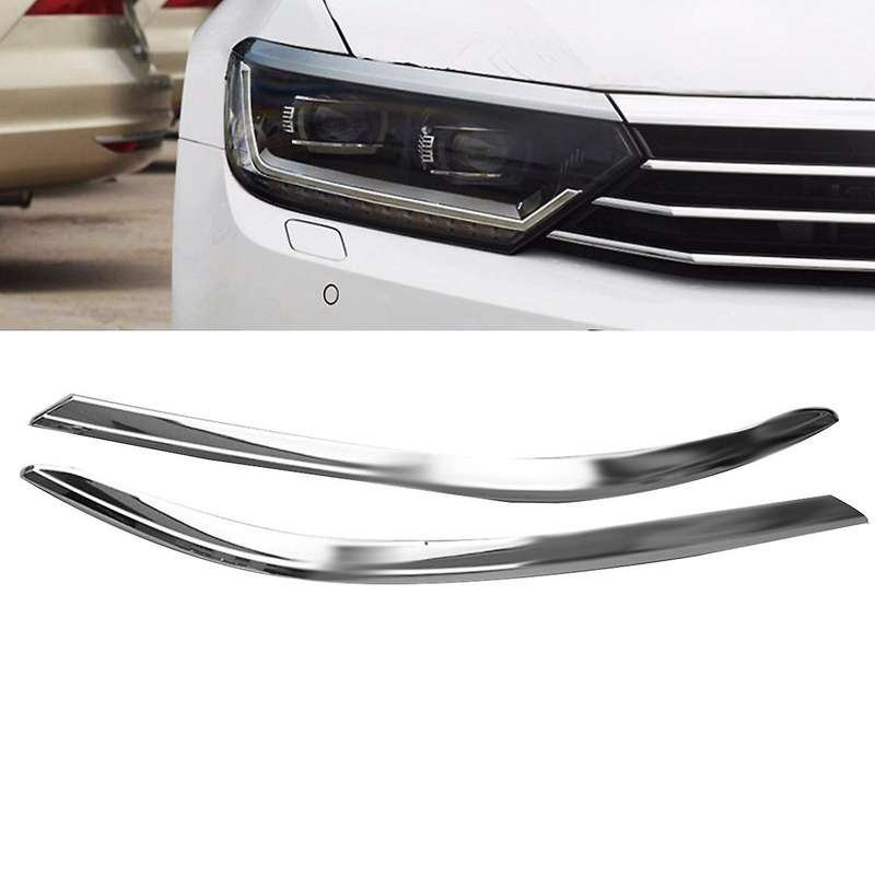 Car Chrome Front Headlight Eyebrow Cover Bright Strip for Magotan B8 Sedan Variant 2017-2021