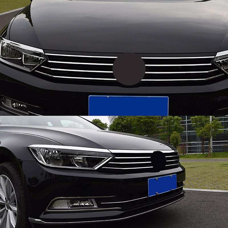 Car Chrome Front Headlight Eyebrow Cover Bright Strip for Magotan B8 Sedan Variant 2017-2021