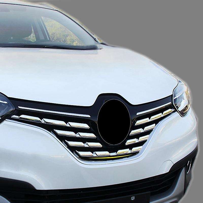 Car Chrome Front Mesh Grille Bumper Cover Trim Strip for Kadjar 2015 2016 2017