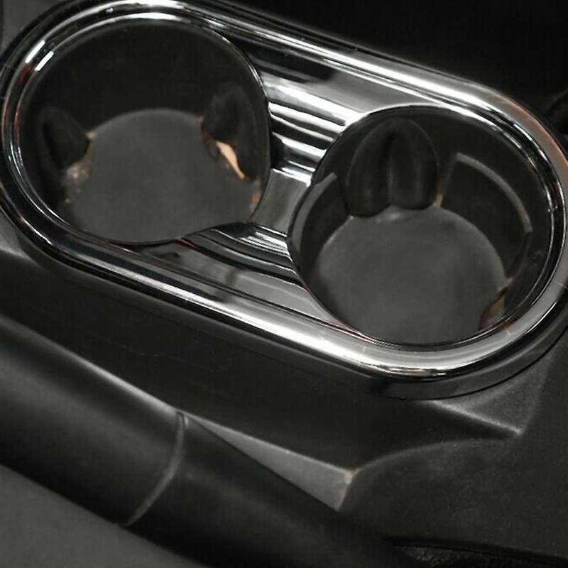 Car Chrome Front Water Cup Holder Frame Cover Trim Decor for JK 2007+