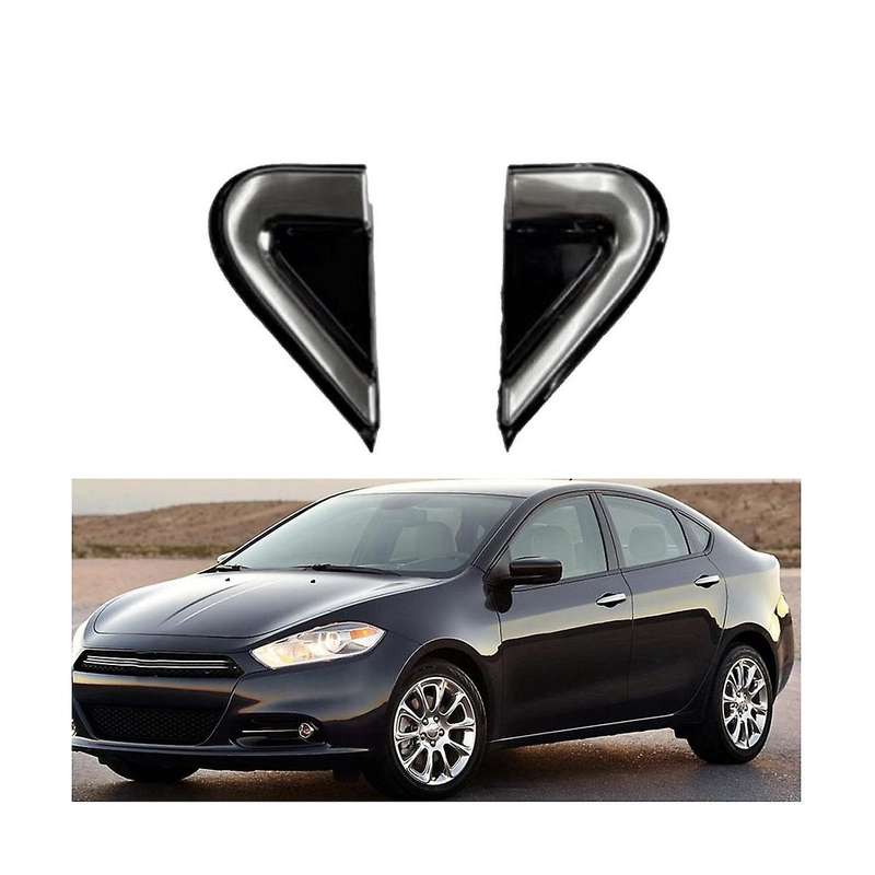Car Chrome Front Window Triangle Plate Triangle Garnish Cover Panel for 2012-2016 68083130ad 680831
