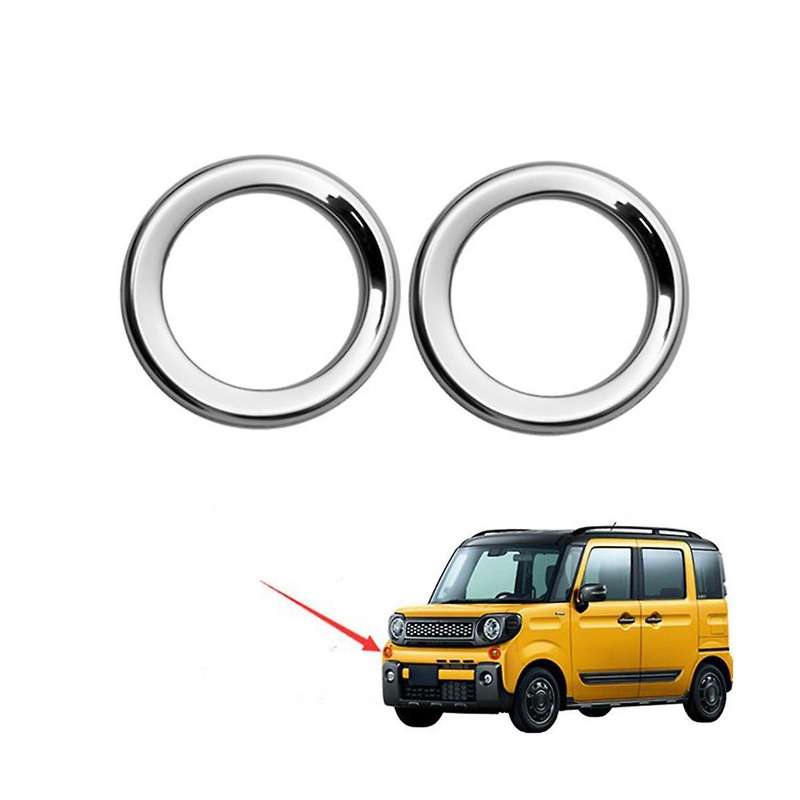 Car Chrome Front Turn Signal Light Lamp Cover Trim Bezel Decoration for Spacia Gear Mk53s