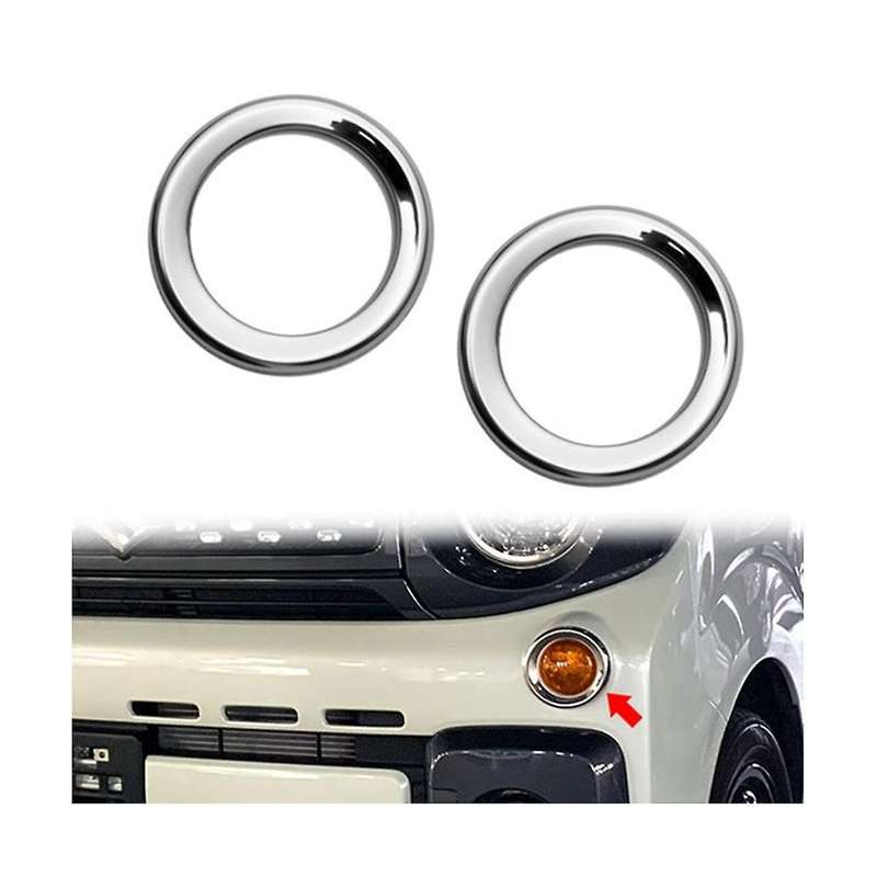 Car Chrome Front Turn Signal Light Lamp Cover Trim Bezel Decoration for Spacia Gear Mk53s