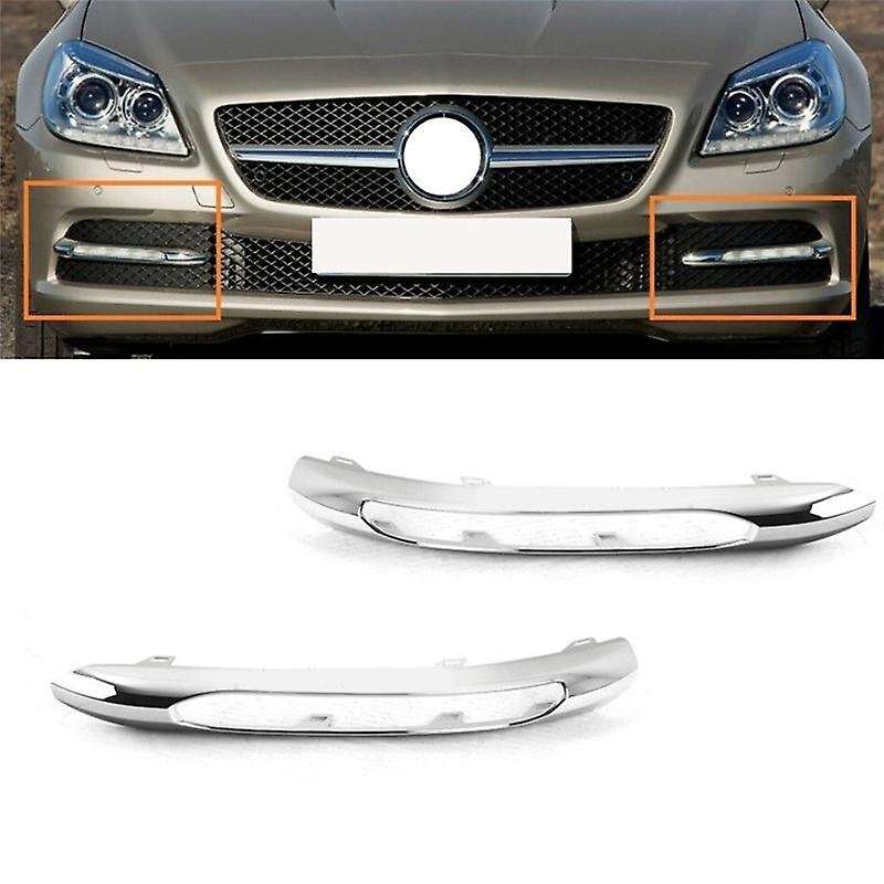 Car Chrome Right Front Bumper Lower Grille Fog Light Cover Frame for SLK Class R172 W172 2012-2016