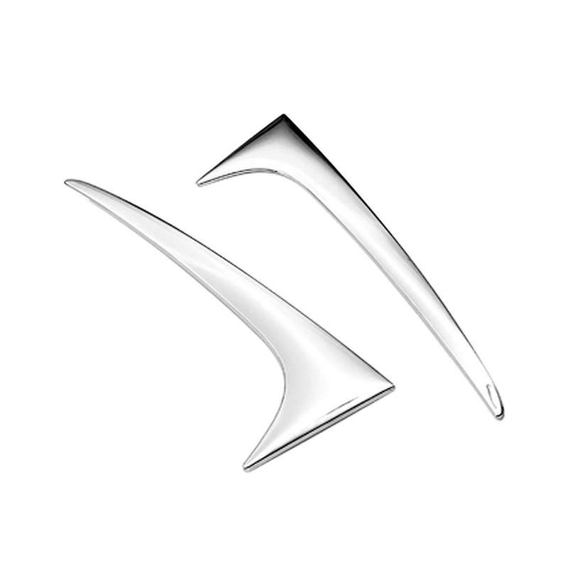 Car Chrome Rear Tail Spoiler Window Side Triangle Decoration Cover Trim for E210 2019-2020 Hatchbac
