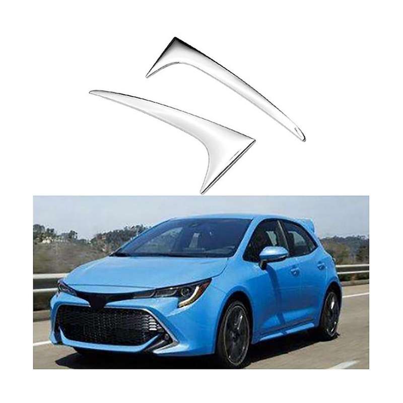 Car Chrome Rear Tail Spoiler Window Side Triangle Decoration Cover Trim for E210 2019-2020 Hatchbac