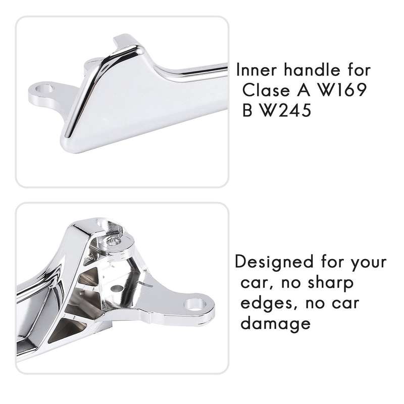 Car Chrome Plated Left Interior Door Handle Silver Door Handle Repair Kit for Clase a W169 B W245