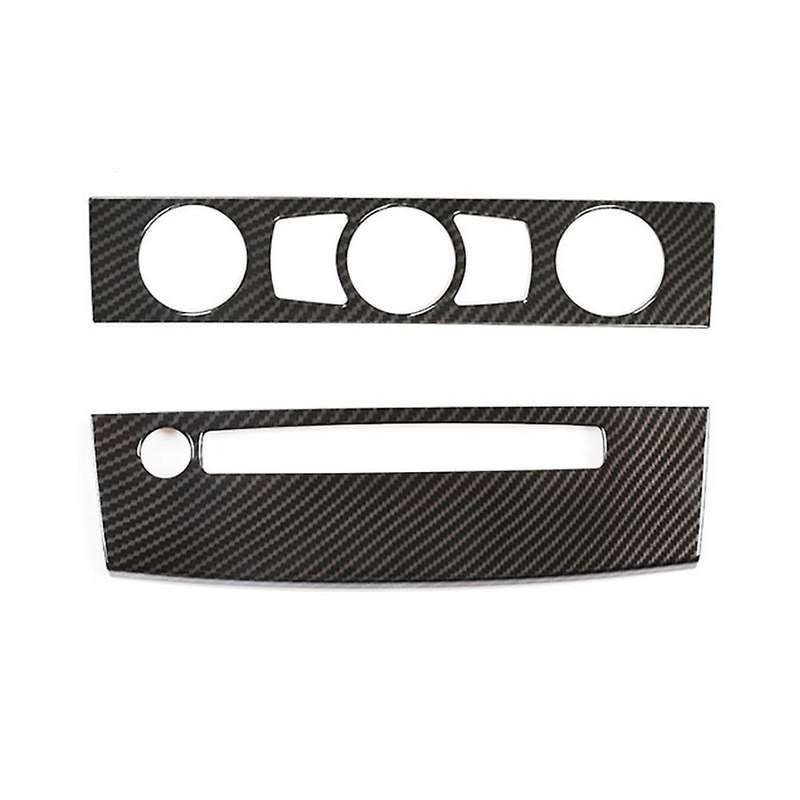 Car Console Air Conditioner CD Panel Decorative Cover Sticker Trim for 5 Series E60 2004-2010