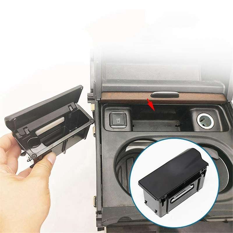 Car Console Ashtray for ML Class W166 Class W292 1668100330(Black)