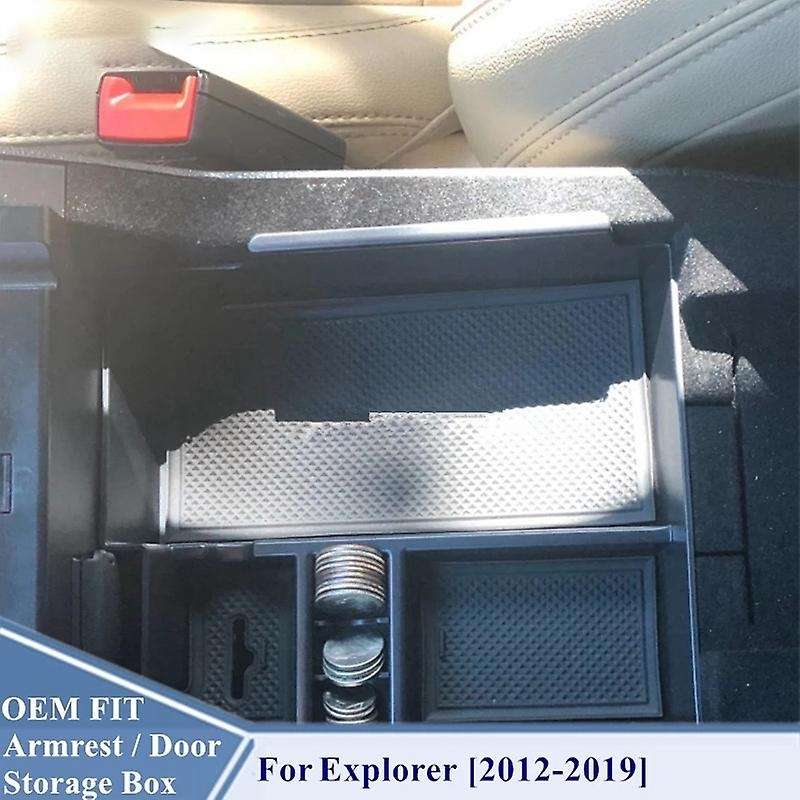 Car Console Armrest Storage Box Organizer for Explorer Accessories 2012-2019