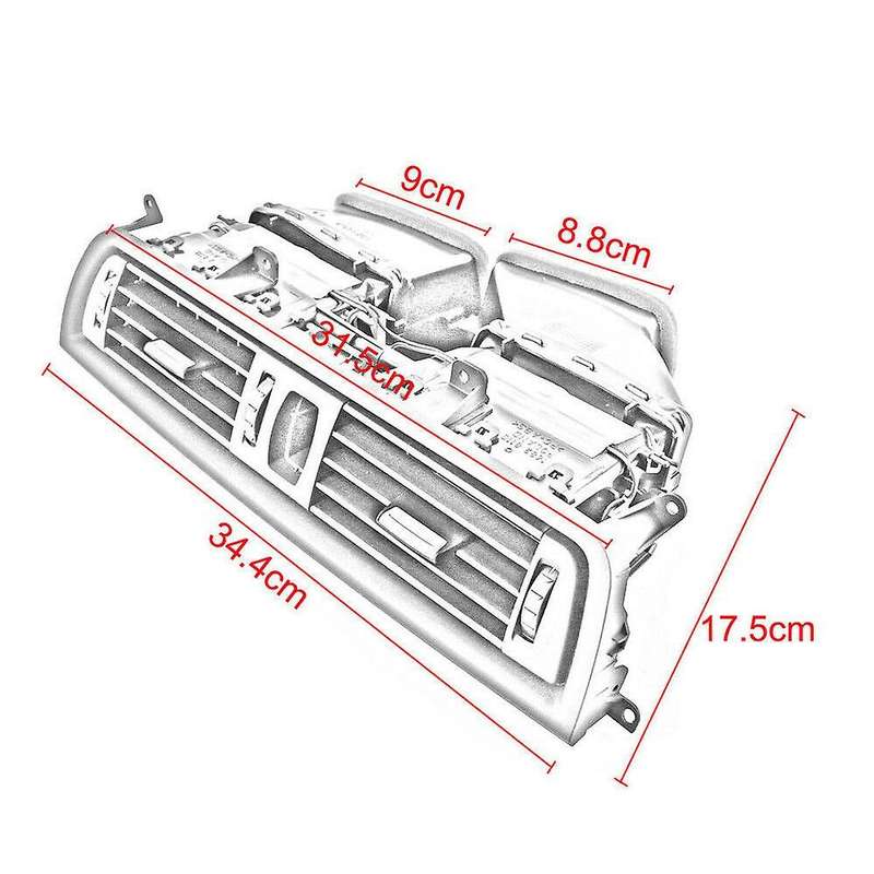 Car Console Center Air Vent Grille Heat AC Dash Kit for 5 Series F10 64229209136