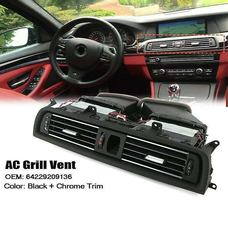 Car Console Center Air Vent Grille Heat AC Dash Kit for 5 Series F10 64229209136