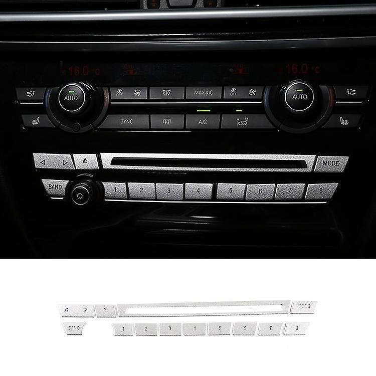 Car Console CD Digit Key Volume Control Button Paste Sequin Cover Trim Sticker for X5 X6 F15 F16