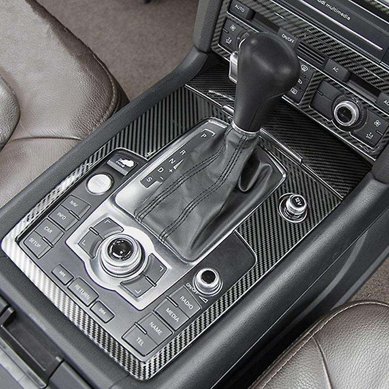 Car Console Gearshift Water Cup Holder Decoration Cover Gear Multimedia Panel Sticker Trim for  Silv