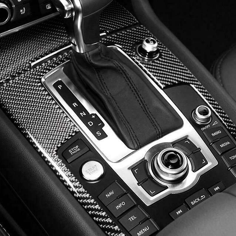 Car Console Gearshift Water Cup Holder Decoration Cover Gear Multimedia Panel Sticker Trim for- 2008