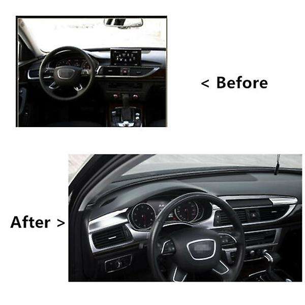 Car Console Navigation Panel Decorative Cover Trim for  A6 C7 2012-2018 LHD