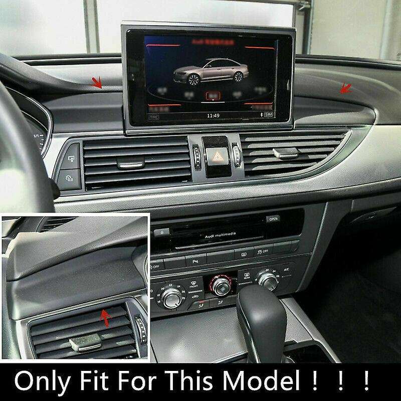Car Console Navigation Panel Decorative Cover Trim for  A6 C7 2012-2018 LHD