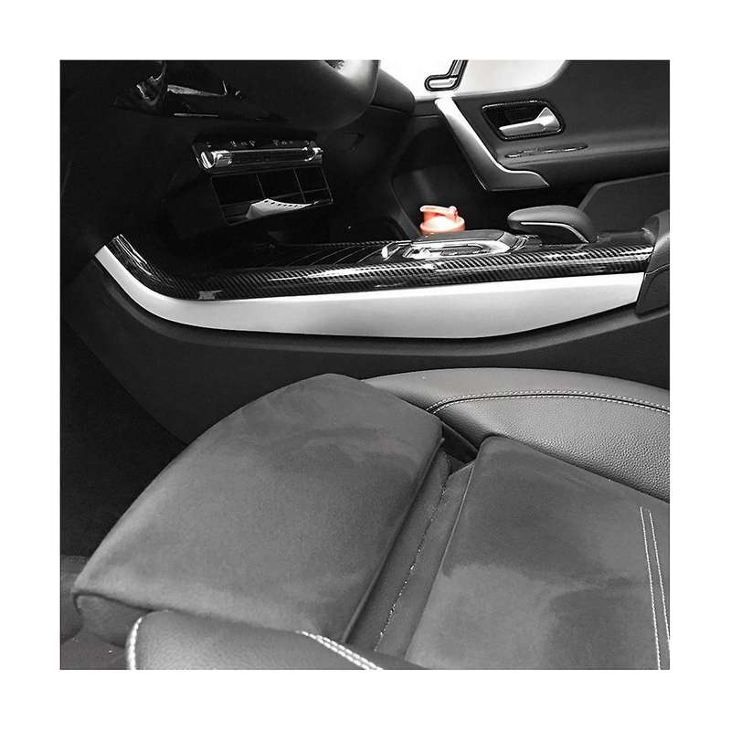 Car Console Panel Side Decorative Trim Cover Stickers for A CLA Class W177 C118 A180 A200 A220(Silv