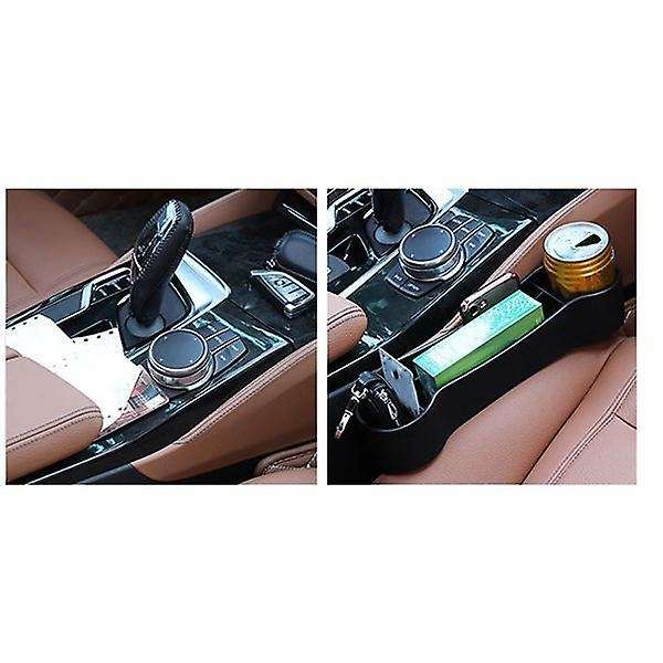 Car Console Side Pocket Organizer -Auto Console spaceFiller for Cellphone Drink Cup Wallet Coin Key