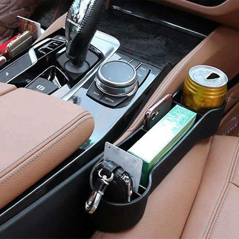 Car Console Side Pocket Organizer -Auto Console spaceFiller for Cellphone Drink Cup Wallet Coin Key