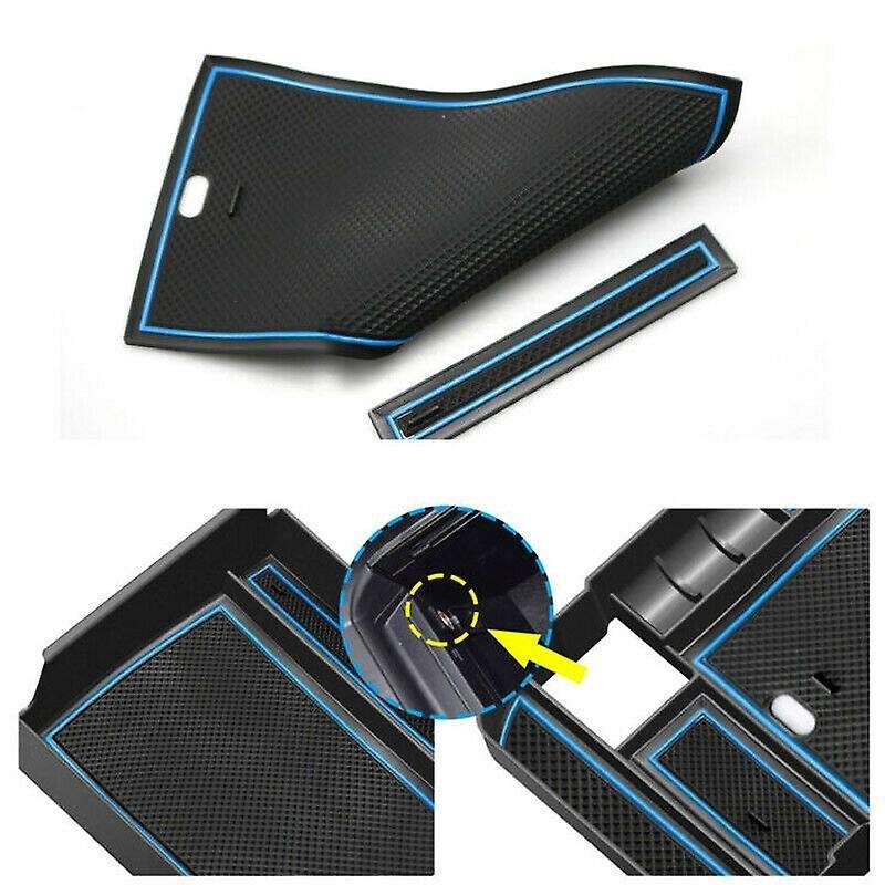 Car Console Storage Organizer Tray Armrest Box Blue for 2019-2020 -30 Storage Box