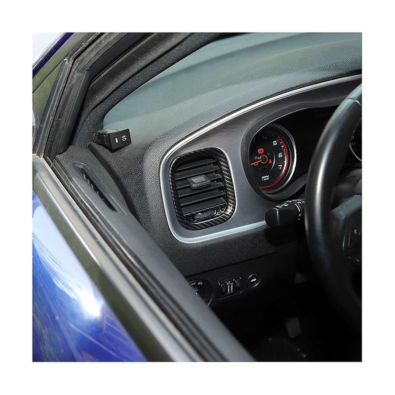 Car Cover Ac Outlet Trim Frame Decorative for Charger 2011-2014 Accessories ,abs Carbon Fiber