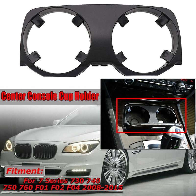 Car Cup Drink Holder Outer Cover for 7 Series F01 F02 F04 2008-2015 51169179820