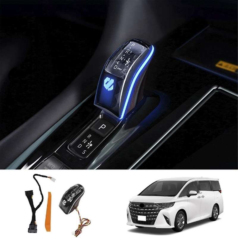Car Crystal Gear Shift Knob Shift Handball Shifter Head with Ambient Light for ALPHARD 40 Series 202
