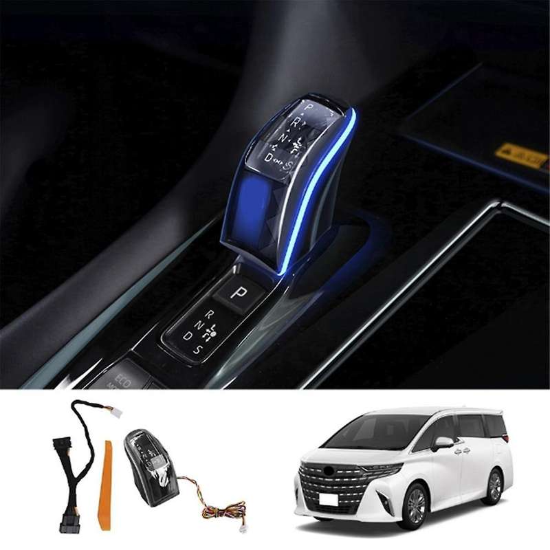 Car Crystal Gear Shift Knob Shift Handball Shifter Head with Ambient Light for ALPHARD 40 Series 202