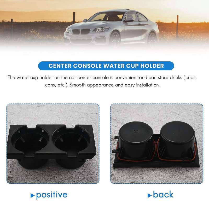 Car Cup Holder Compatible Bmw 3 Series E46 318I 320I 98-06 51168217953 Black