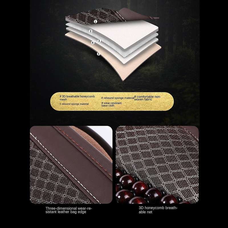 Car Cushion Car Cover Summer Single Piece Cushion Universal Cool Cushion Car Accessories Brown