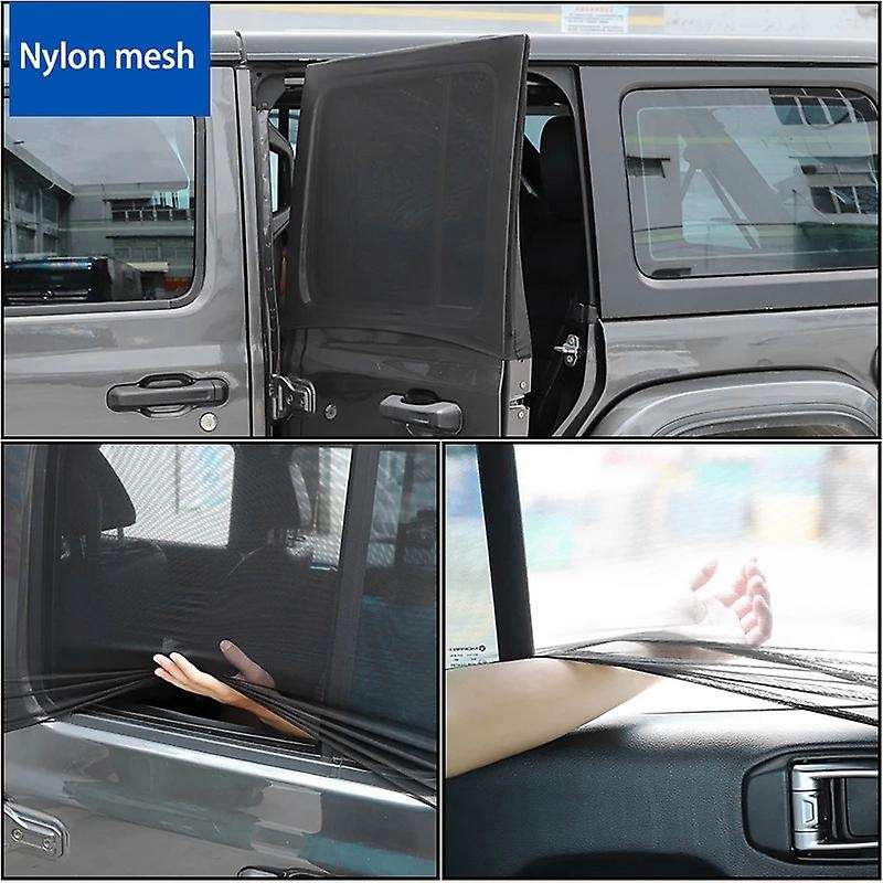Car Curtain Anti-UV Sun Block Visor Cover Window Sunshade Insect Net for TJ JK JL1997-2021