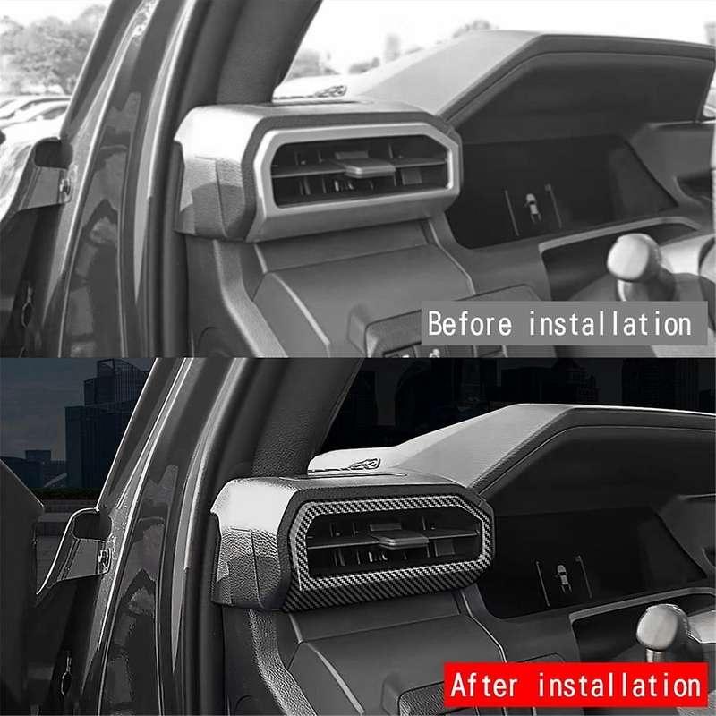 Car Dash A/C Air Conditioner Outlet Vent Cover Panel Trim for 2024 Car Interior Accessories Carbon