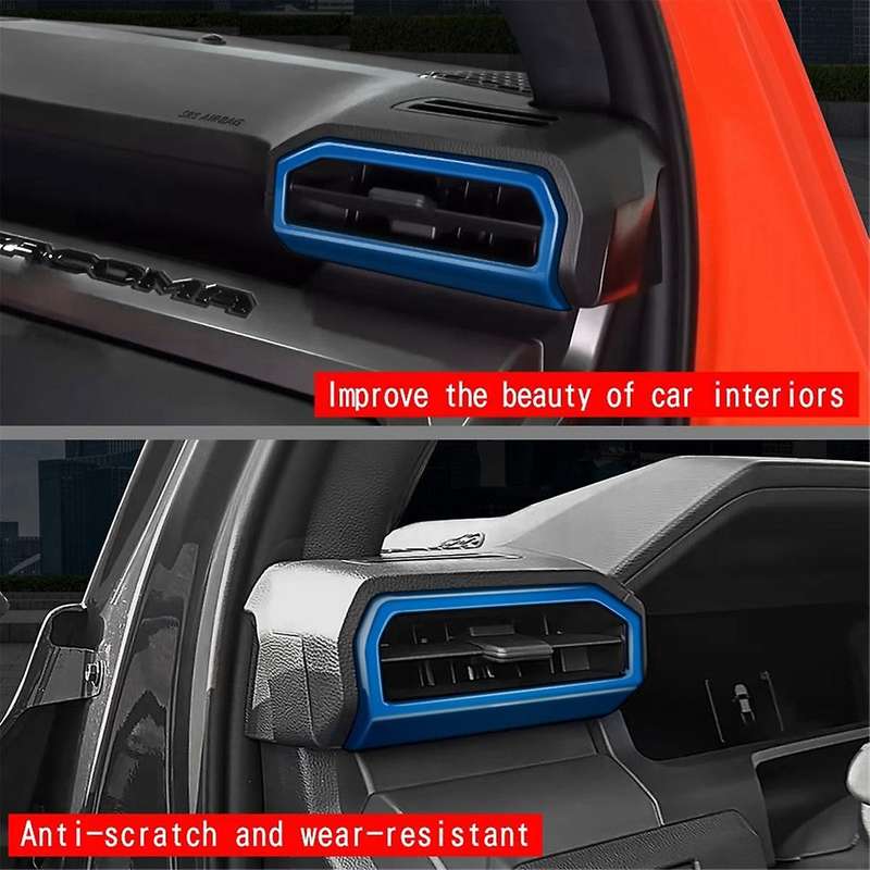 Car Dash A/C Air Conditioner Outlet Vent Cover Panel Trim for 2024 Car Interior Accessories Blue