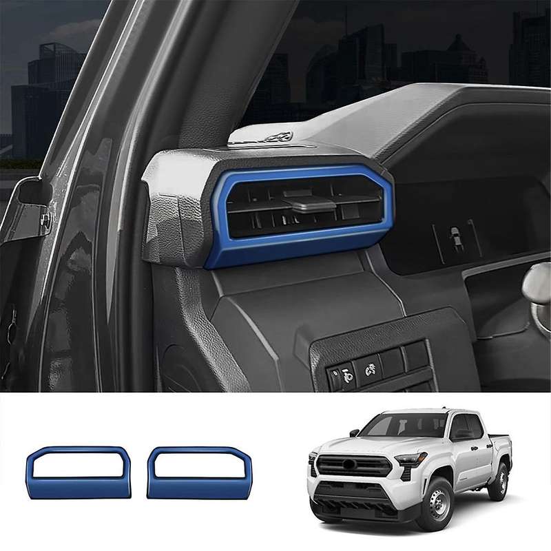 Car Dash A/C Air Conditioner Outlet Vent Cover Panel Trim for 2024 Car Interior Accessories Blue