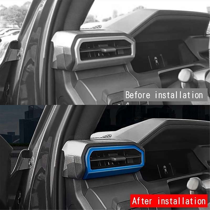 Car Dash A/C Air Conditioner Outlet Vent Cover Panel Trim for 2024 Car Interior Accessories Blue