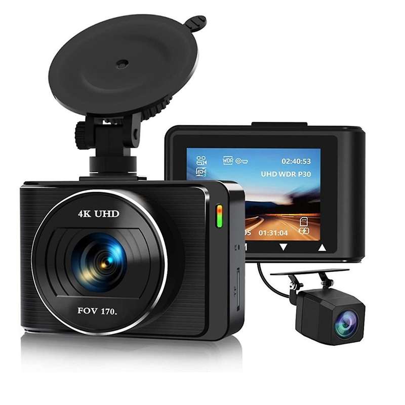 Car Dash Camera, 4K 1080p Dash Cam Front Rear WiFi Recorder Camera for Cars with App Control, G-Sens