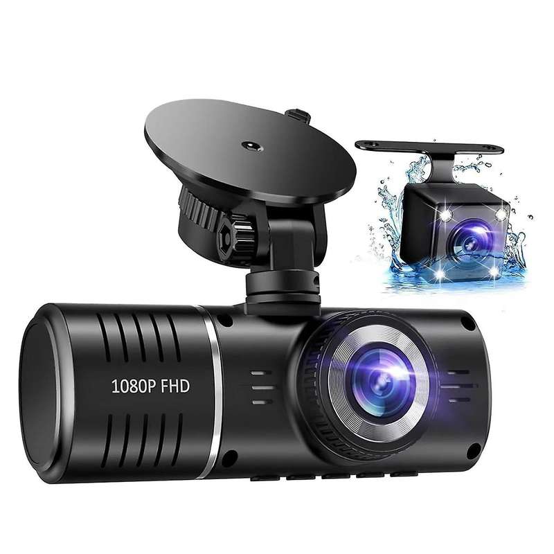 Car Dash Cam,3 Channel Dash Cam,1080P Dash Cam Front and Inside, Triple Dash Cam, G-Sensor, 24Hr Pa