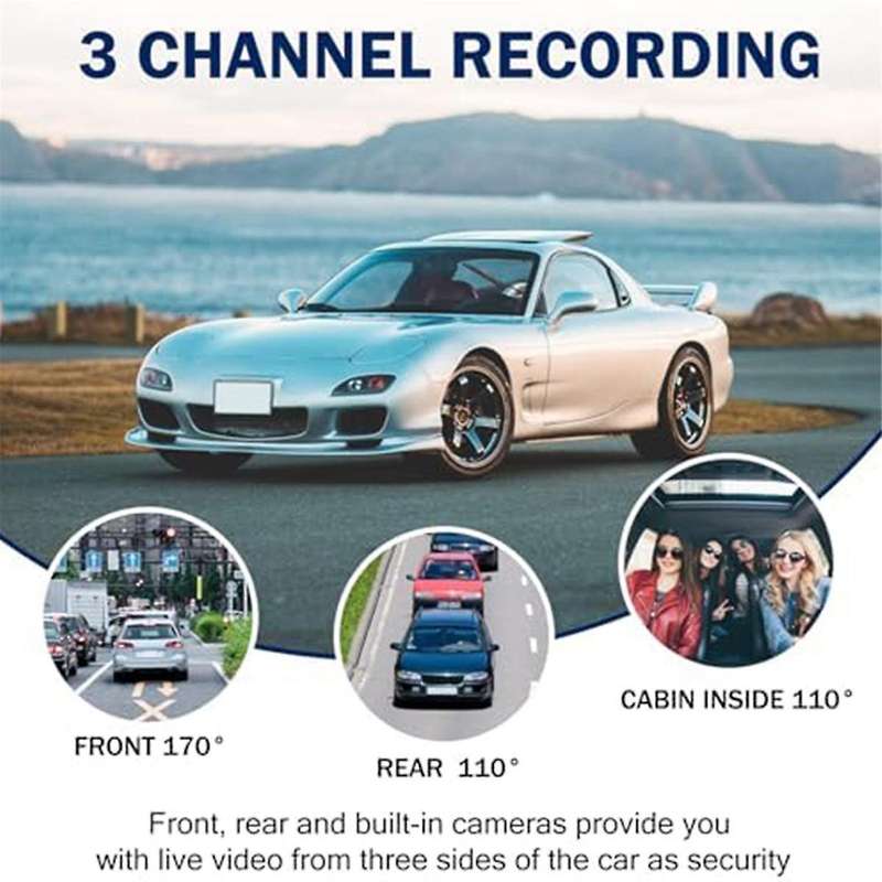Car Dash Cam Front and Rear, 1080p Driving Recorder Camera, G-sensor, Parking Monitor, Loop Recordi