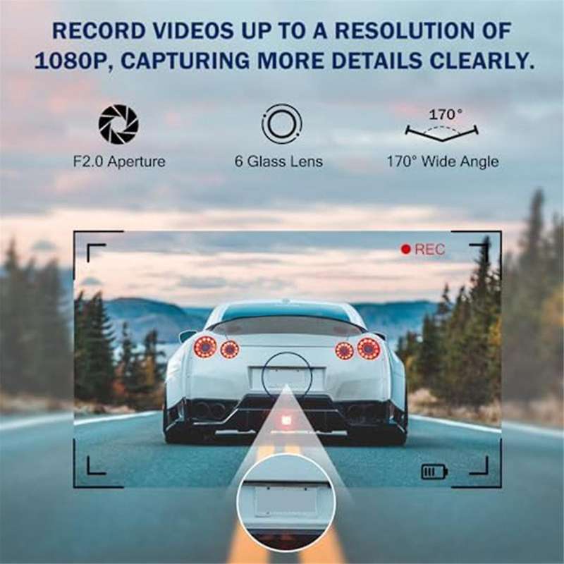 Car Dash Cam Front and Rear, 1080p Driving Recorder Camera, G-sensor, Parking Monitor, Loop Recordi