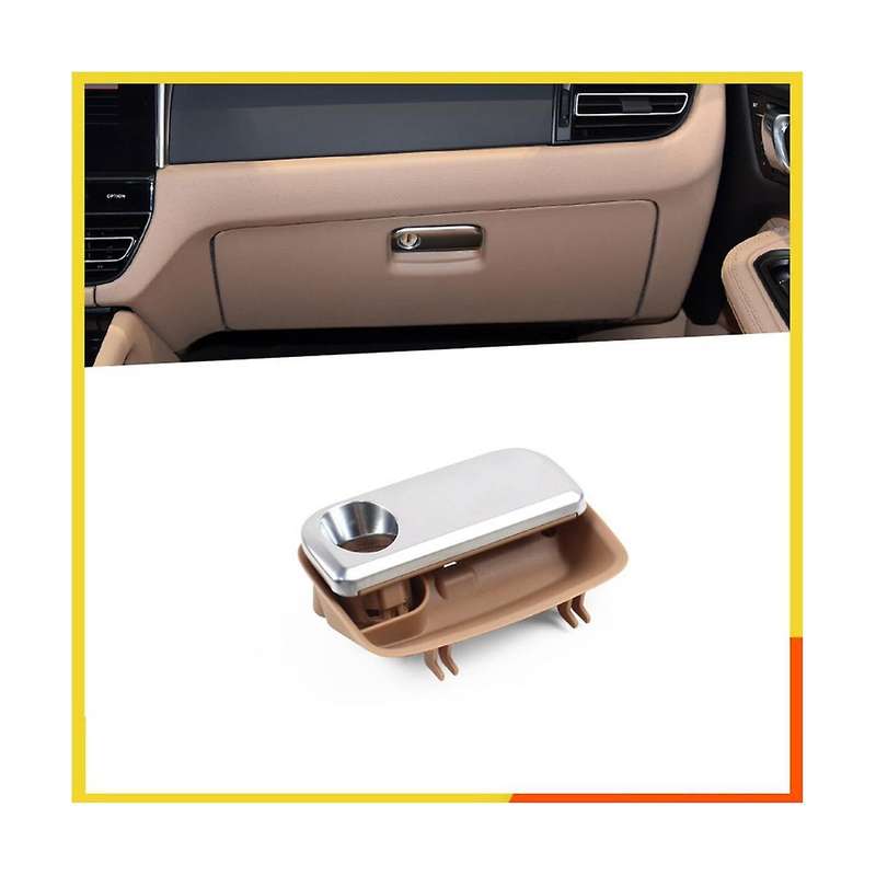 Car Dash Glove Box Passenger Side Door Switch Handle Trim for 718 (Black)