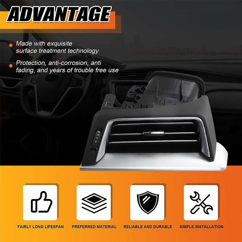 Car Dashboard A/C Air Outlet Vent Trim for Land Cruiser LC200 2016-2022 Central Console Cover